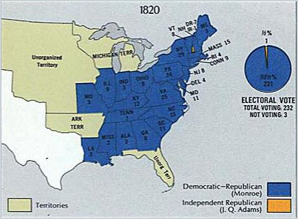 Electoral Votes of the 1820 Presidential Election