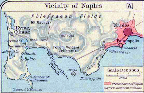 Map of the Vicinity of Ancient Naples