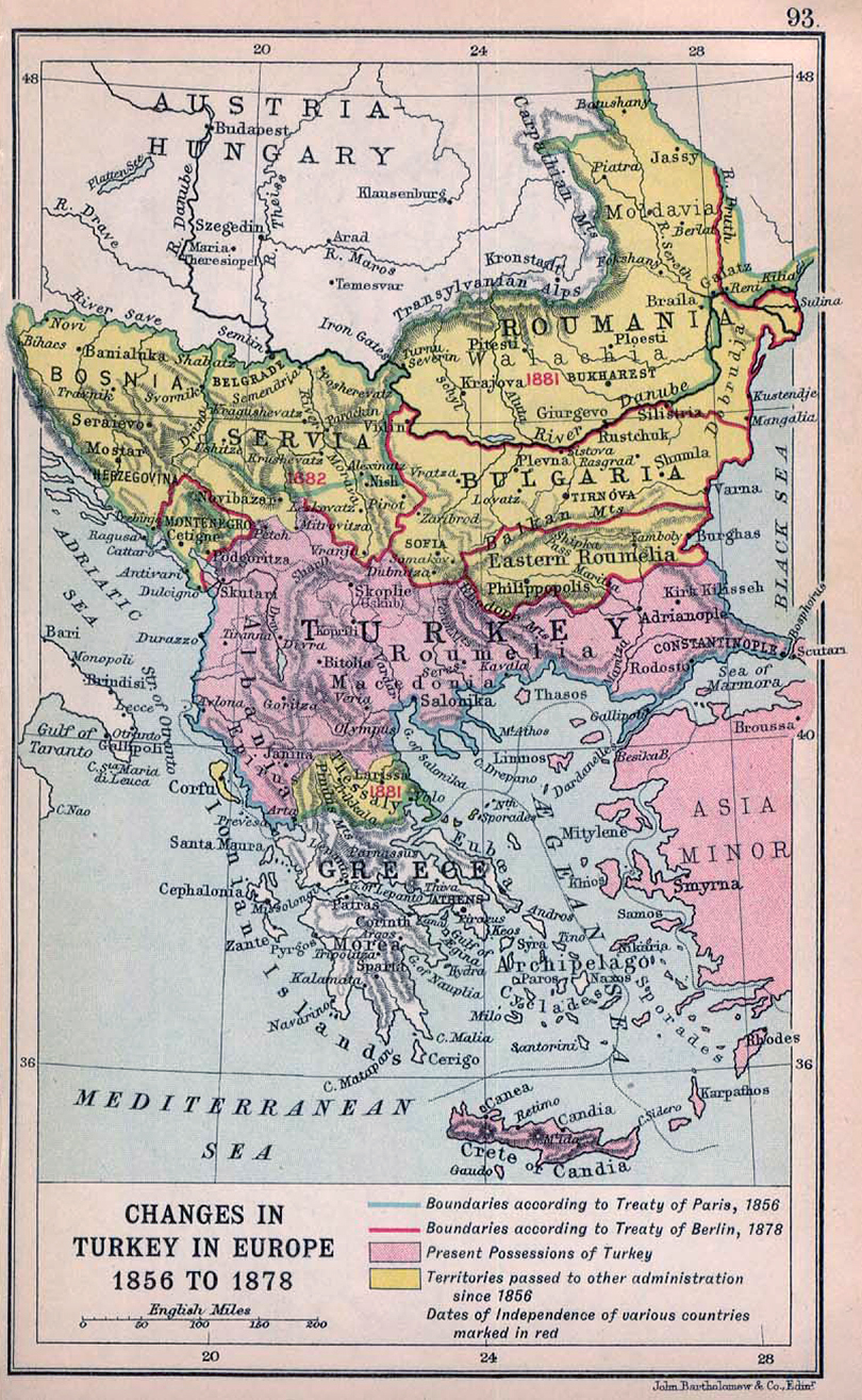 Map of the Balkans 1912