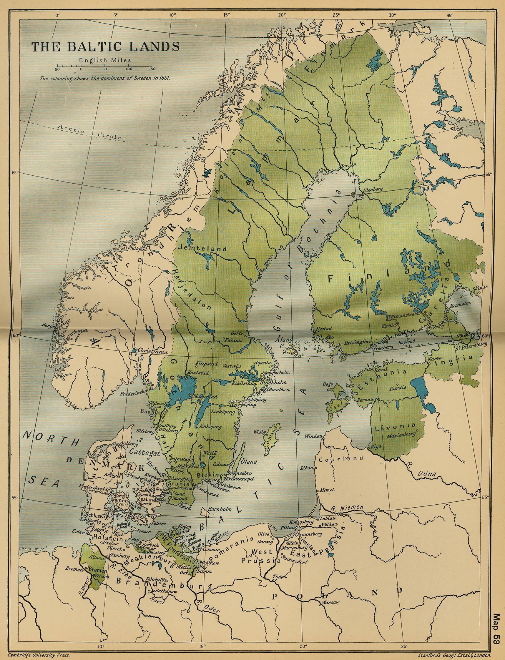 Map of the Baltic Lands 1661