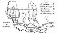 Map of West Florida 1810: Feliciana, Baton Rouge, St. Helena, Tangipahoa, St. Tammany - Preview