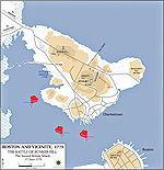 Map of the Battle of Bunker Hill - June 17, 1775 - Second British Attack