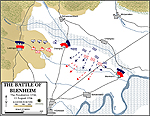 Map of the Battle of Blenheim - August 13, 1704: Situation at 17.30h