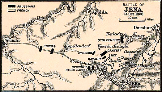 Map of the Battle of Jena-Auerstdt - October 14, 1806