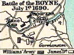 Map of the Battle of the Boyne - July 11, 1690