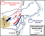 Map of the Battle of Oudenaarde - July 11, 1708