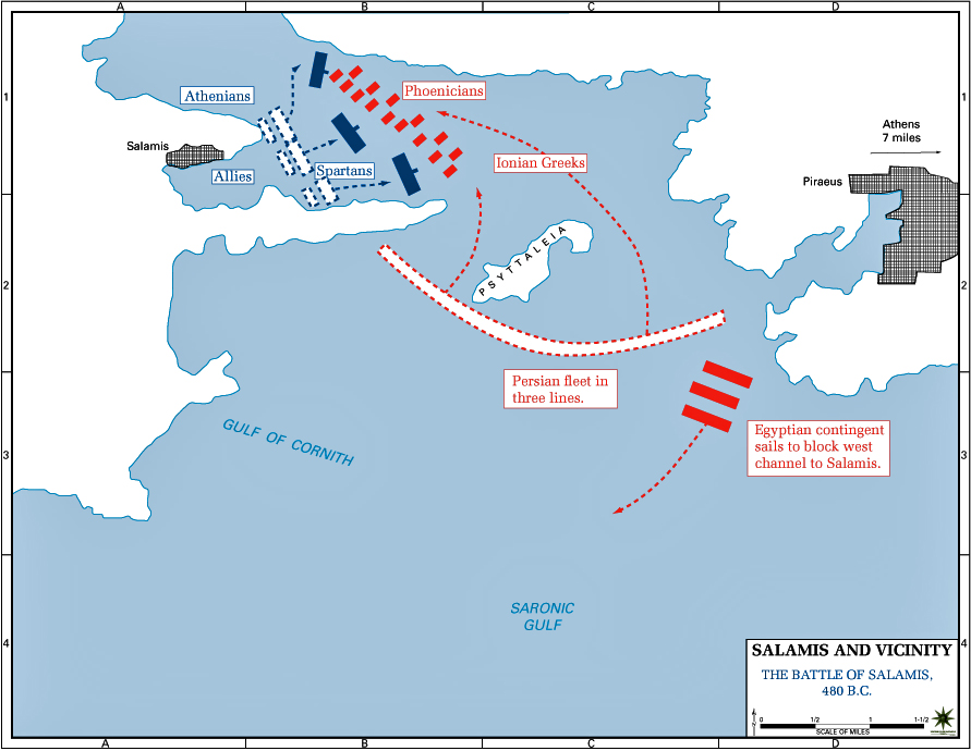 Battle of Salamis - Map