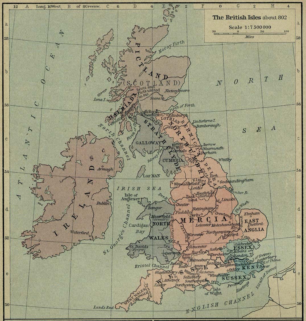 Map of the British Isles 802