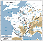 Map of Caesar's Campaign Against the Helvetii 58 BC