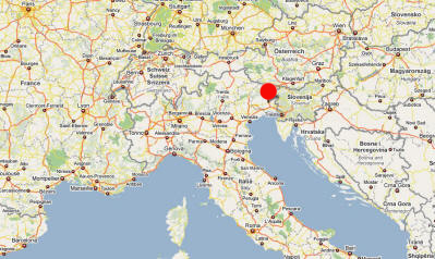 Map location of Campoformido, Udine, Italy