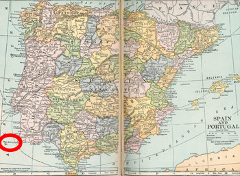 Location of Cape St Vincent, Portugal - Map