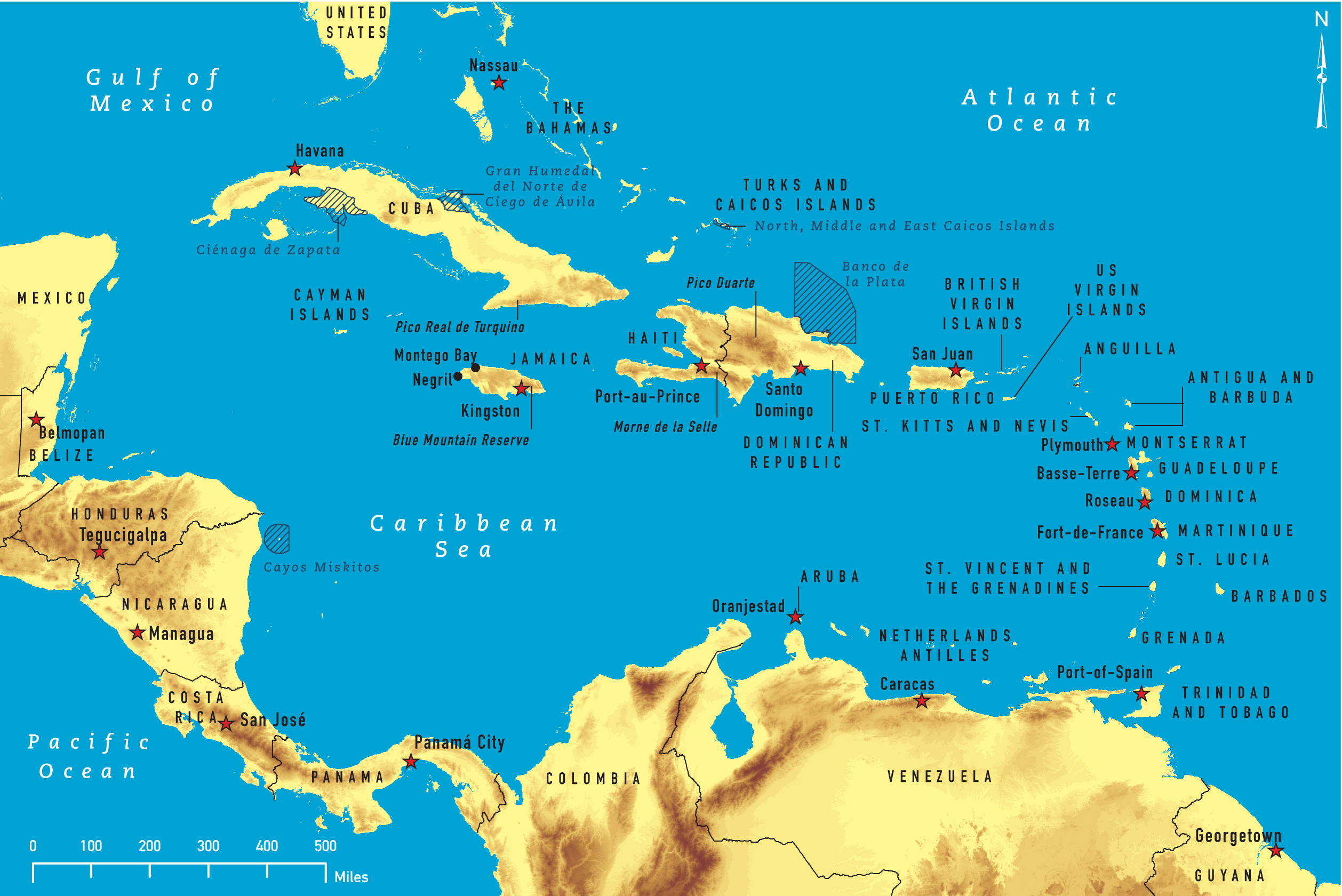 Map of the Caribbean 2011