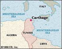 Map location of Carthage