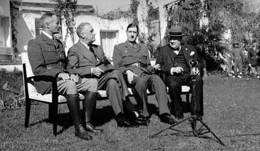 CHARLES DE GAULLE AT THE CASABLANCA CONFERENCE - JANUARY 1943