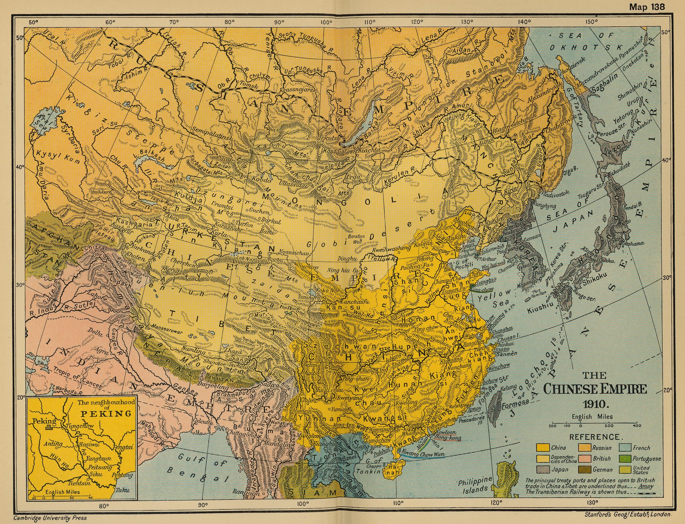 Map of the Chinese Empire 1910