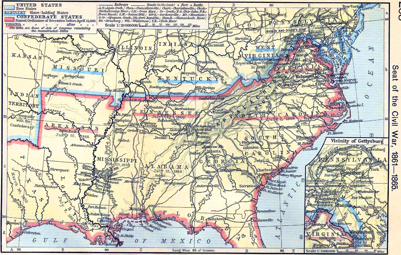 civil war battle maps 1861 1865