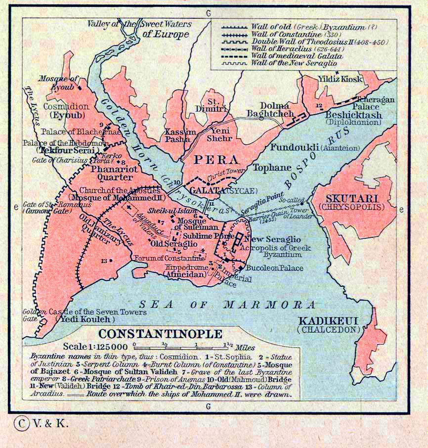 hagia sophia constantinople map