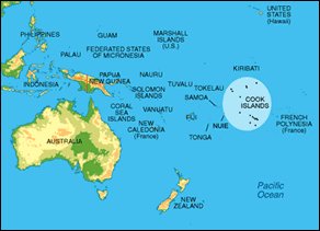 Map Location Cook Islands