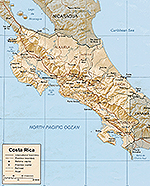 Map of Costa Rica 1987