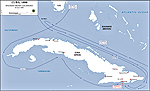 Map of the Spanish-American War 1898: Cuba