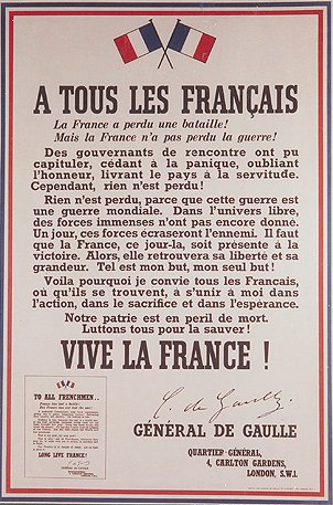 "FRANCE LOST A BATTLE BUT NOT THE WAR"