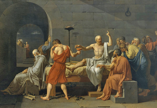 THE DEATH OF SOCRATES - BY JACQUES-LOUIS DAVID