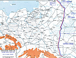 Map of WWI: Eastern Front - March 1916 - Prior to the Brusilov Breakthrough against Austria-Hungary June–August 1916
