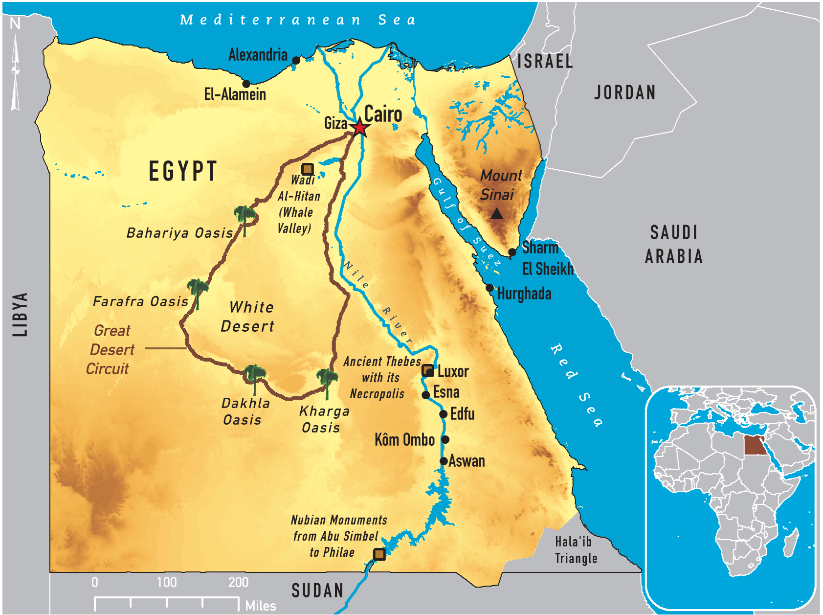 Map of Egypt 2011