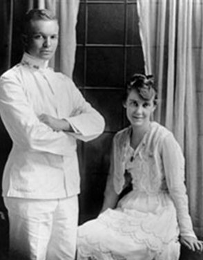 DWIGHT D. EISENHOWER AND MAMIE GENEVA DOUD - WEDDING PORTRAIT 1916