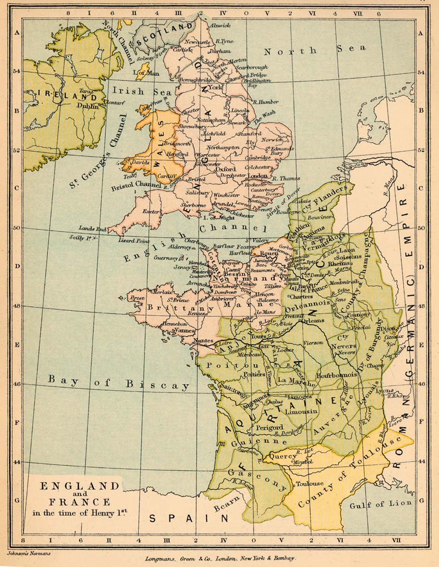 map of england and france Map Of England And France 1069 1135 map of england and france
