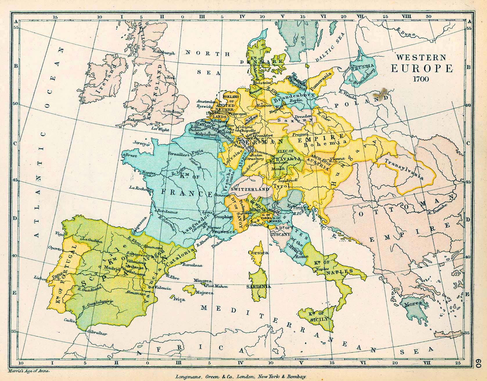 prussia map 1700