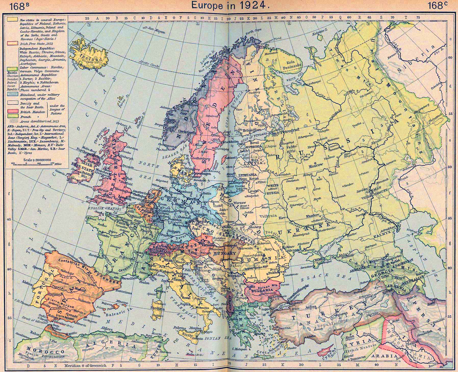 Map of Europe 1924