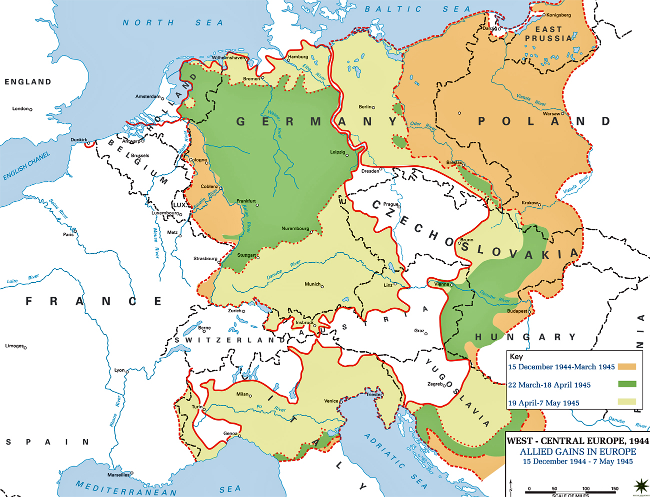 Europe Map 1945
