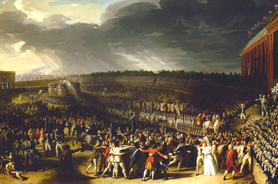 Festival of the Federation, July 14, 1790, at the Champ-de-Mars, Paris