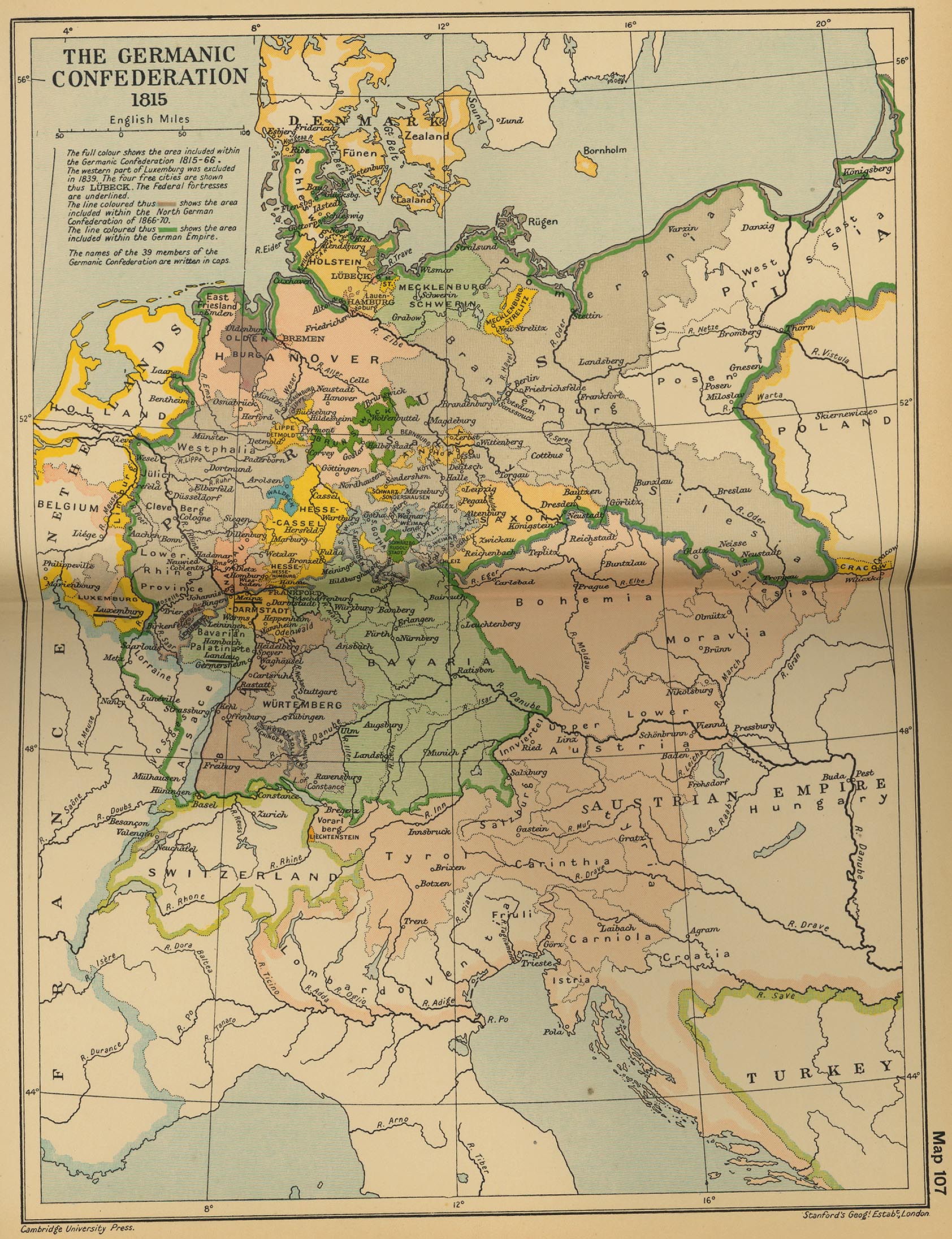 Map of the German Confederation 1815-1866