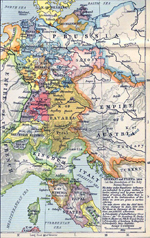 Map of Germany and Italy 1806