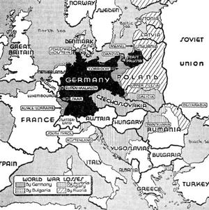Germany before and after the Treaty of Versailles, 1919
