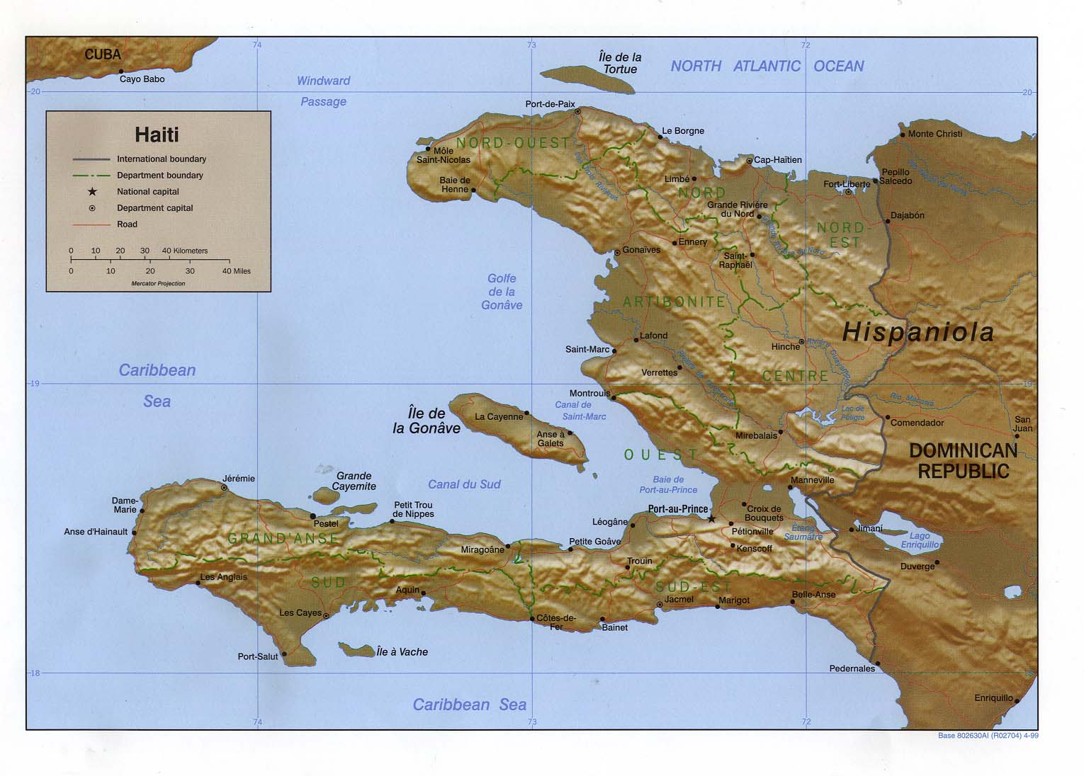 Map of Haiti 1999