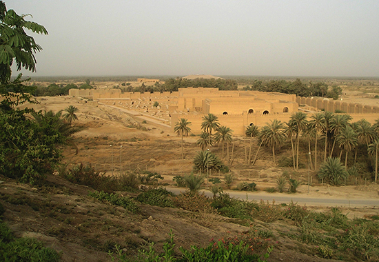 Hilltop view of the ancient city of Babylon