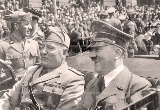 Photo of Adolf Hitler and Benito Mussolini in Munich, Germany, ca. June 1940