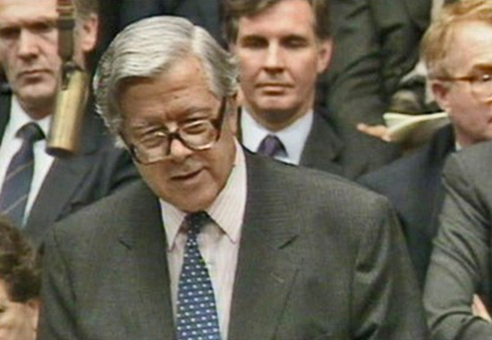 DONE AND GONE IN 1990 - GEOFFREY HOWE PACKS HIS KNAPSACK