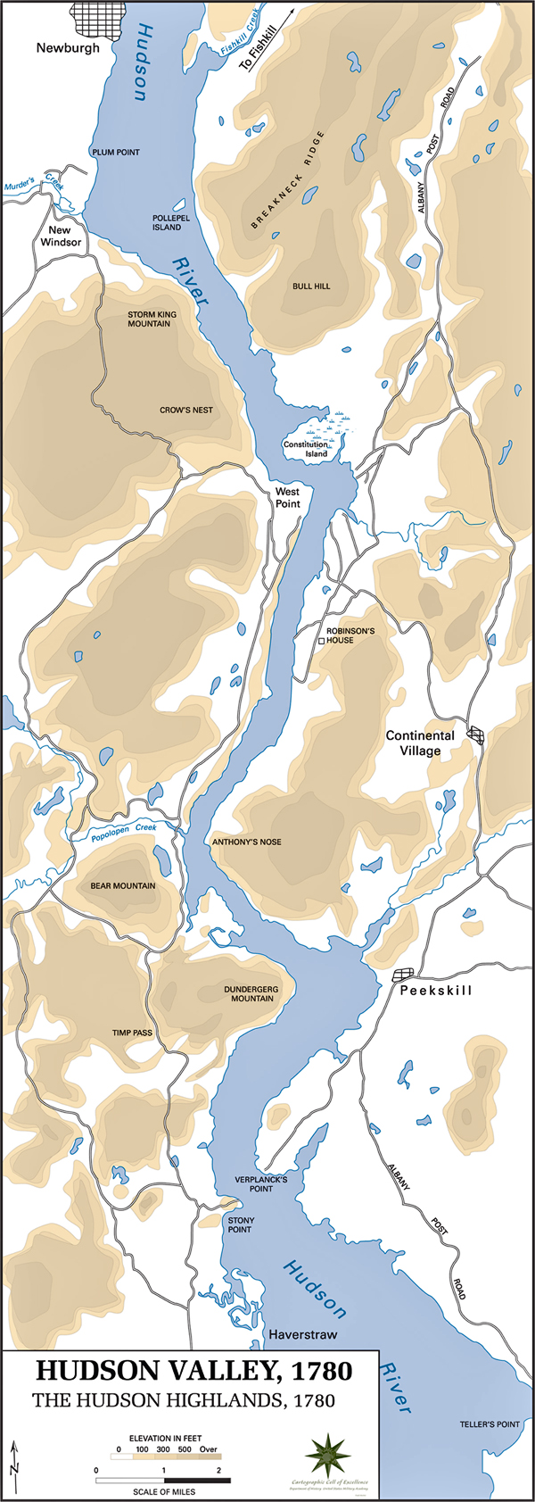 Map of the Hudson Highlands 1780