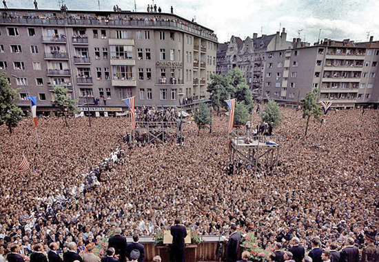 KENNEDY ADDRESSES THE PEOPLE OF WEST BERLIN - 1963