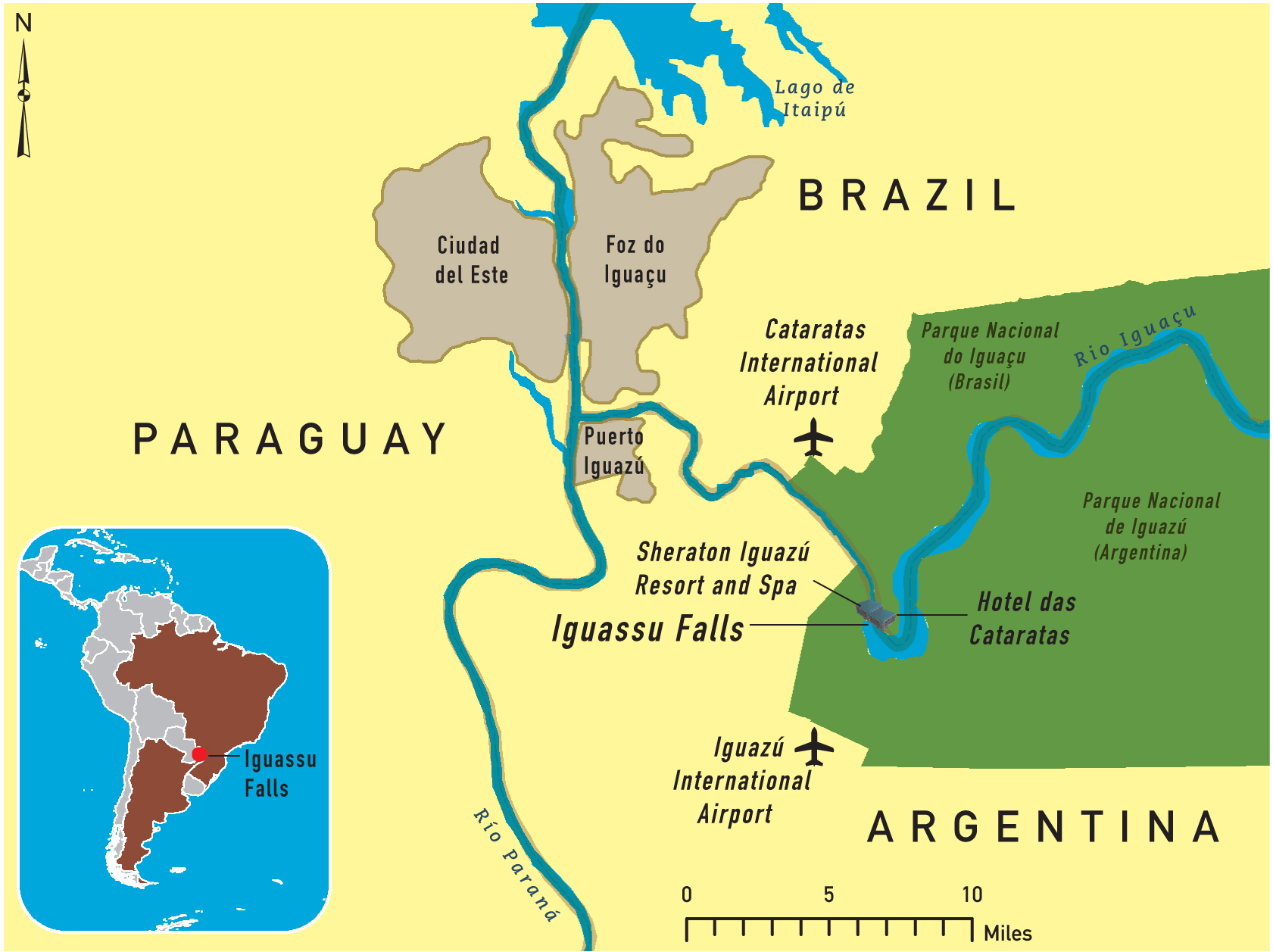 Map of the Iguassu Falls 2011