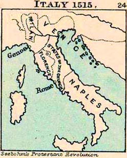 Map of Italy 1515