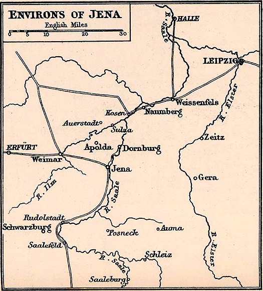 Map of the Environs of Jena 1806