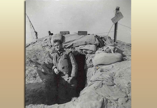 "Me and my bunker on Pork Chop Hill before all hell broke loose." - Korean War 1953