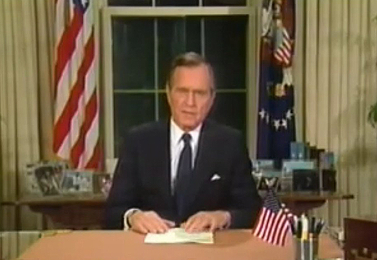 ANNOUNCING THE BEGINNING OF THE GULF WAR - GEORGE BUSH 1991