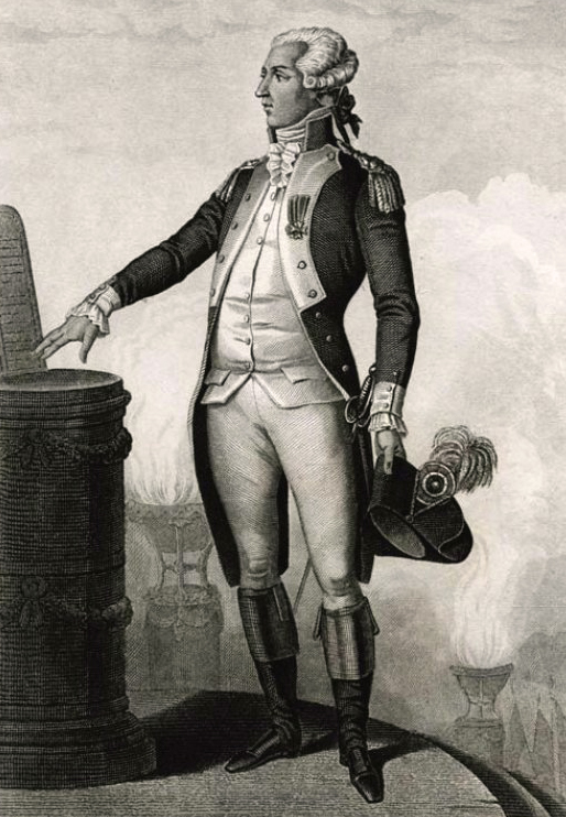 General Lafayette with the Declaration of the Rights of Man and of the Citizen