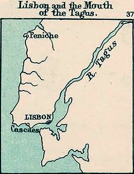 Map of Lisbon and the Mouth of the Tagus